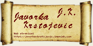 Javorka Krstojević vizit kartica